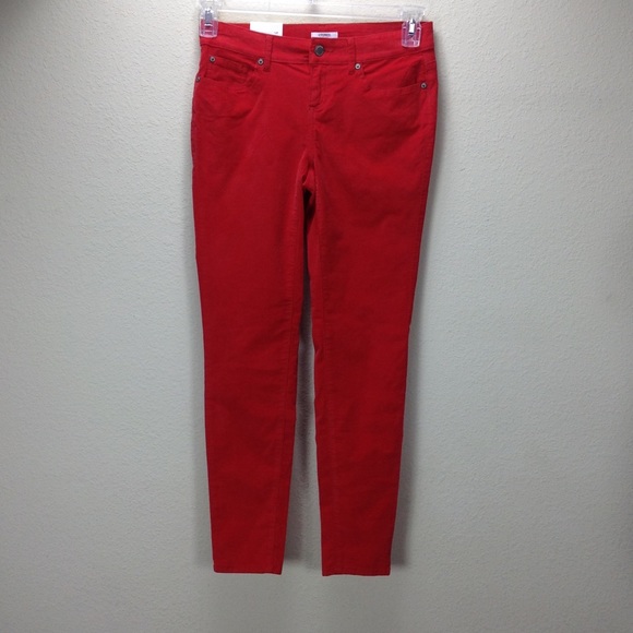 NWT Crown & Ivy Red Corduroy Skinny Jeans - Picture 5 of 6